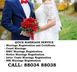 All Marriage Registration Services Call Now 88034 88038